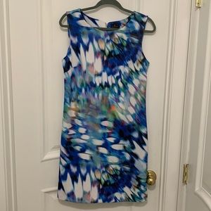 Multicolored Worthington Sleeveless Midi Dress.